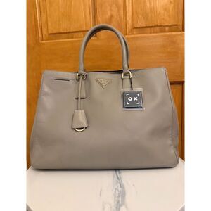 Prada Galleria in Grey Saffiano Leather w/ Double Zip